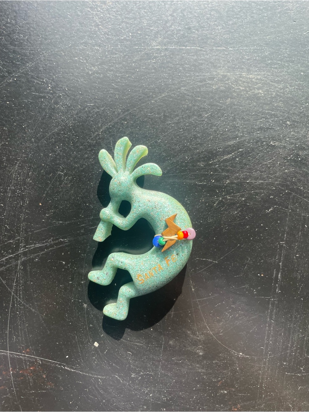Kokopelli Native Southwest Clay Pottery Hand Painted Magnet